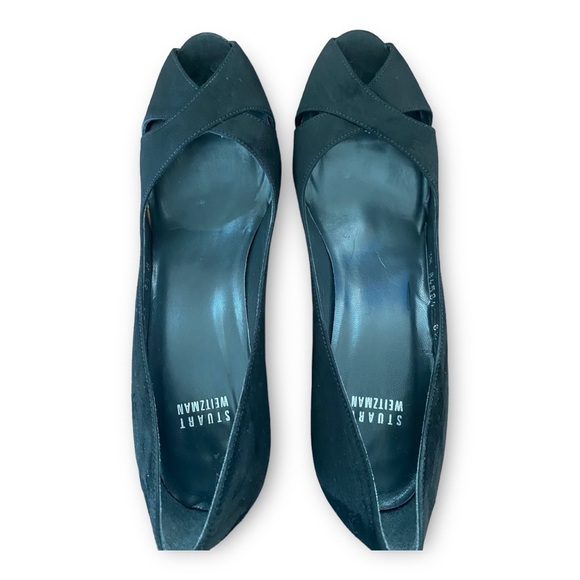 STUART WEITZMAN black suede platform heels size 8.5 - Picture 3 of 10